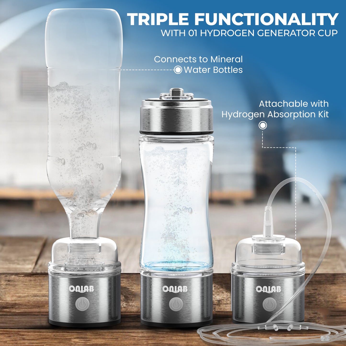 Hydrogen Water Bottle – Antioxidant-Rich, Rechargeable & BPA-Free