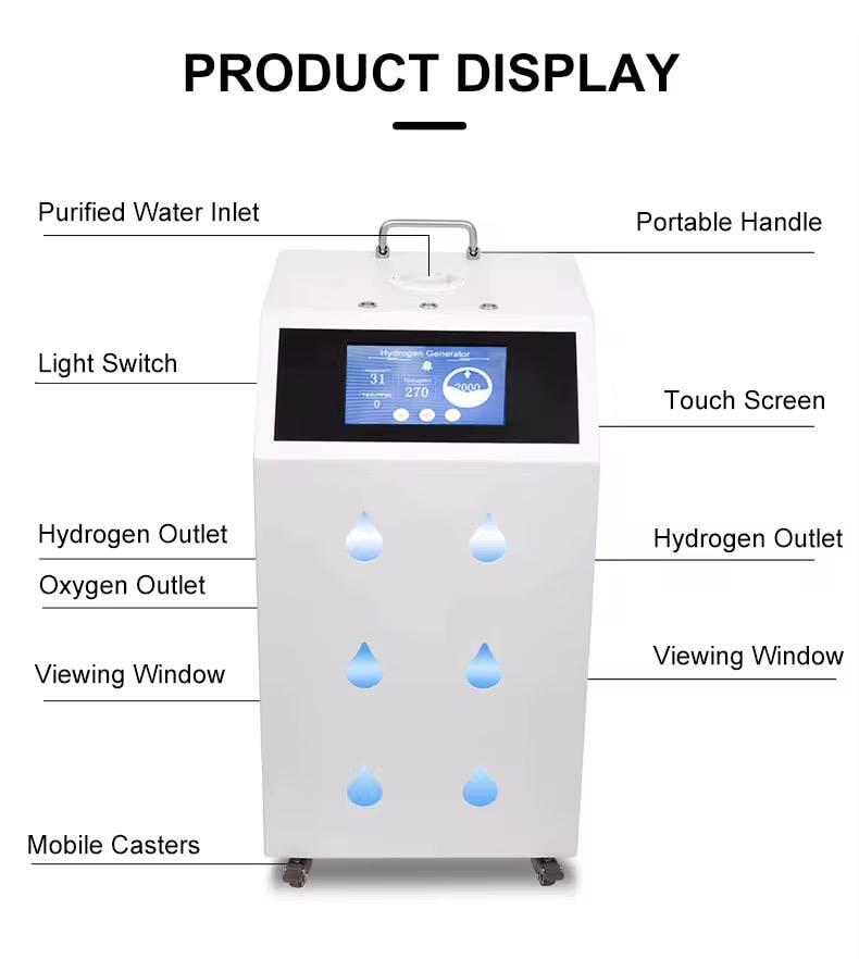 3000ml/4200ml H2&O2 High Flow Hydrogen inhaler